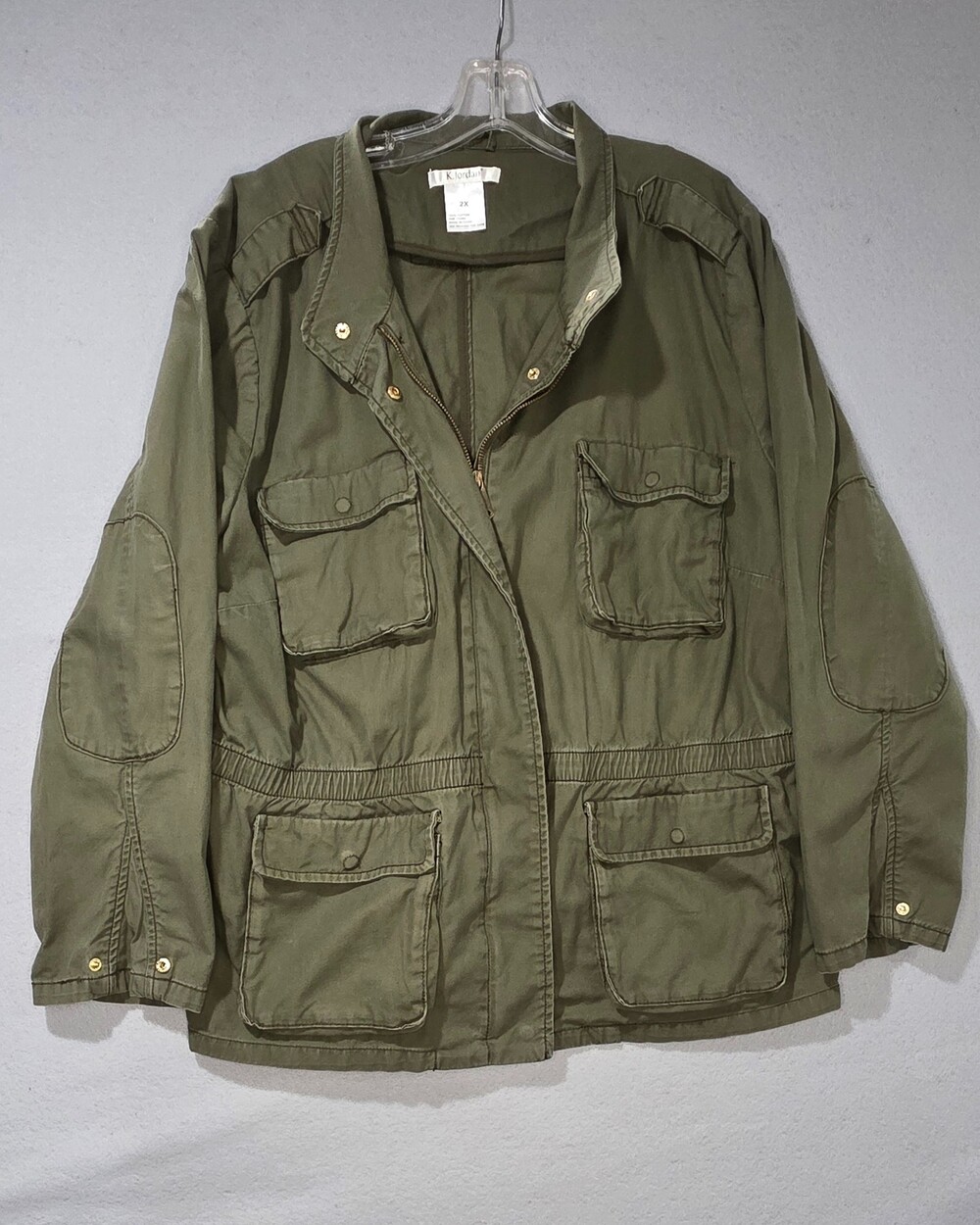 K. Jordan Olive Green Utility Field Jacket — Size 2X